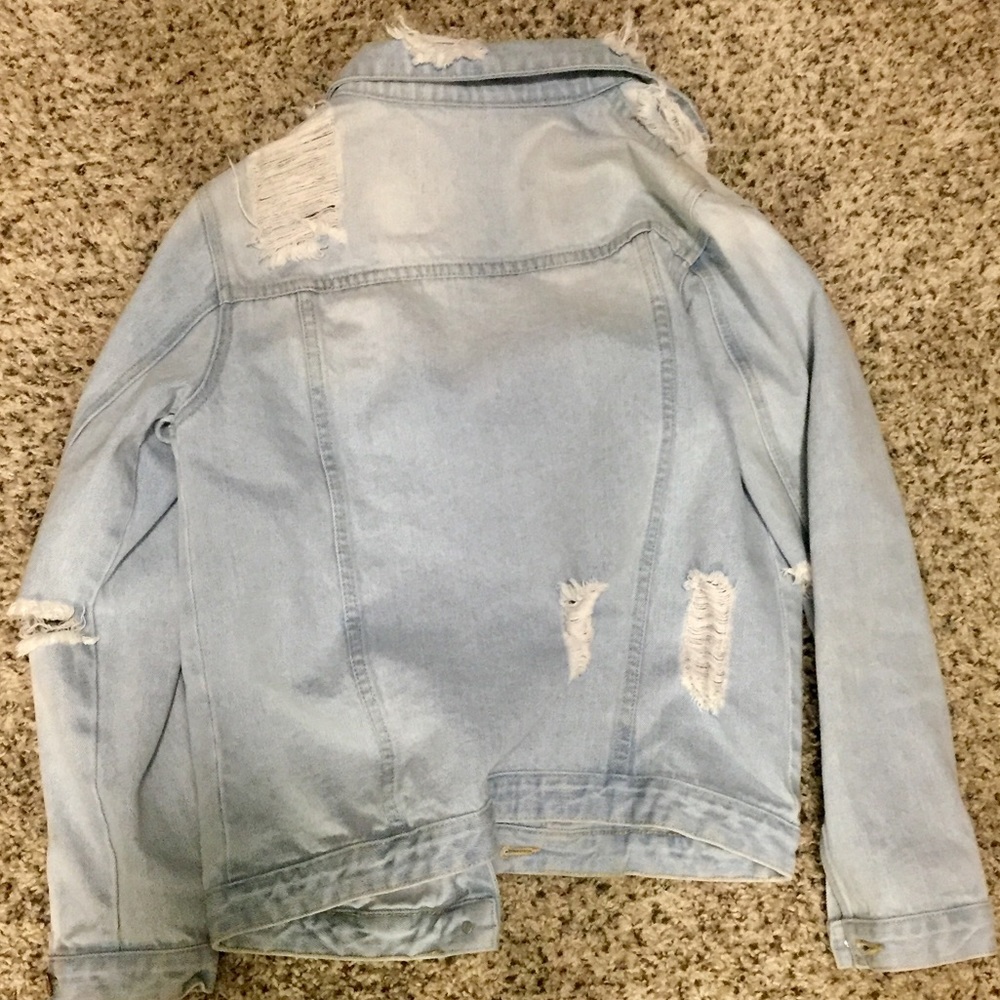 Thread & Supply Ripped with Rose Gold Denim Jacket - Picture 4 of 5